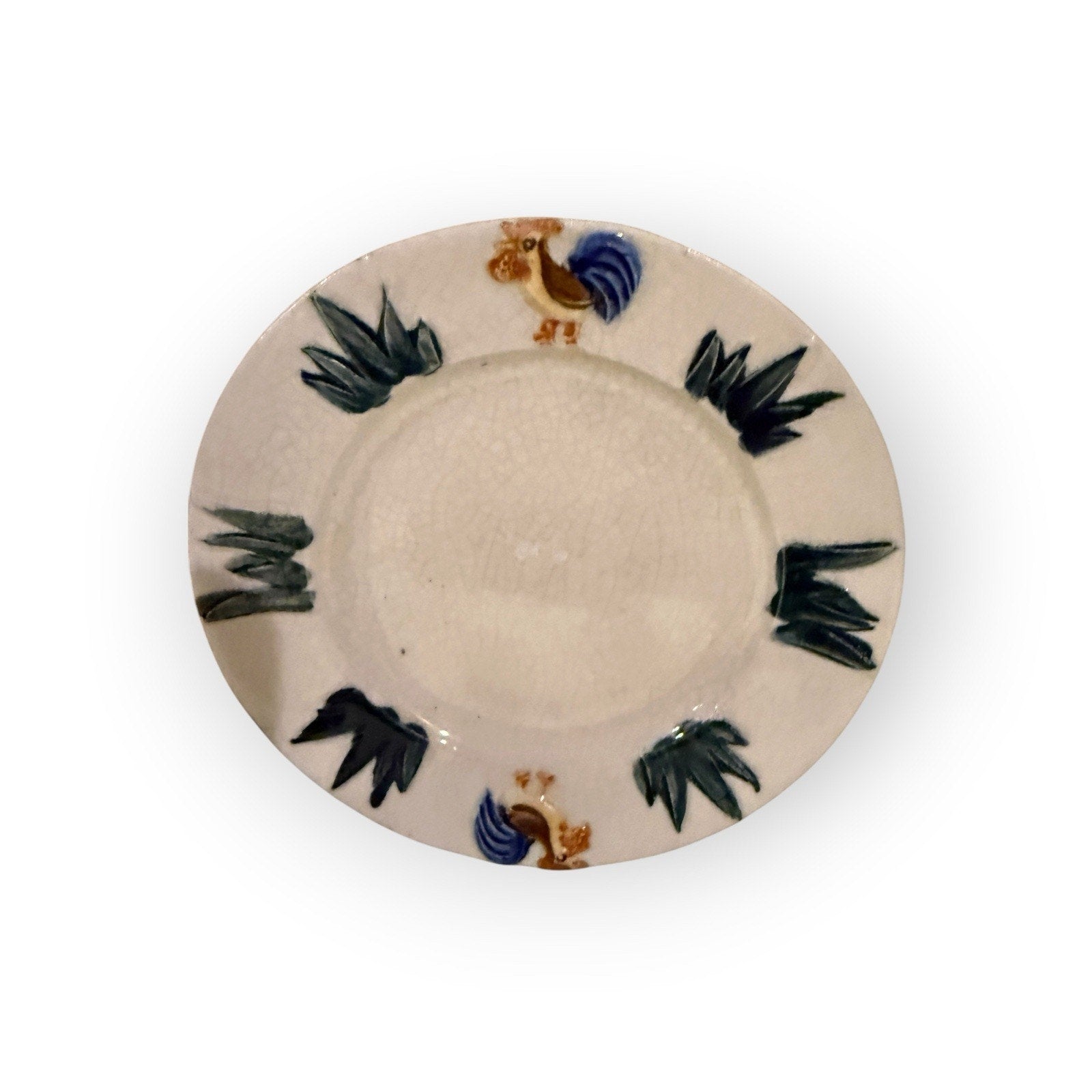 LOT of 2 Vintage Children’s Plates/Japan Import 1940s/5” Diam./Earthenware/Used