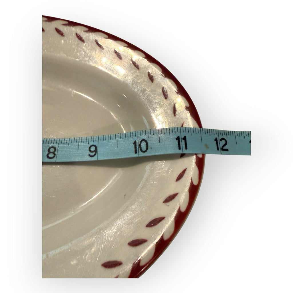 Vintage Shenango Red Laurel Leaf Serving Platter