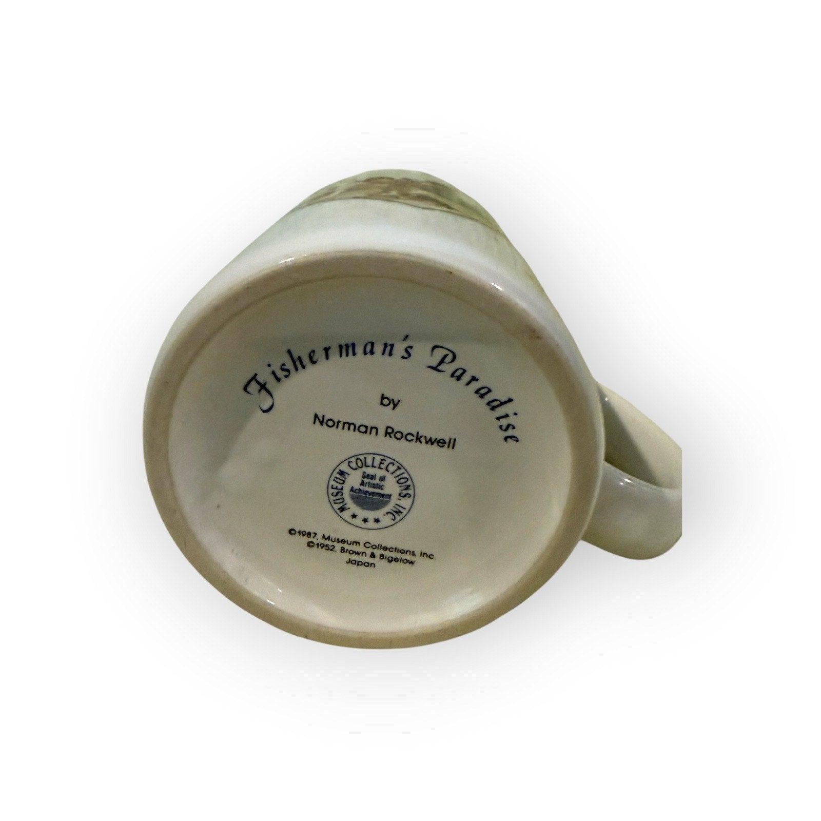 1987 Museum Collections, INC. Fisherman's Paradise by Norman Rockwell Mug