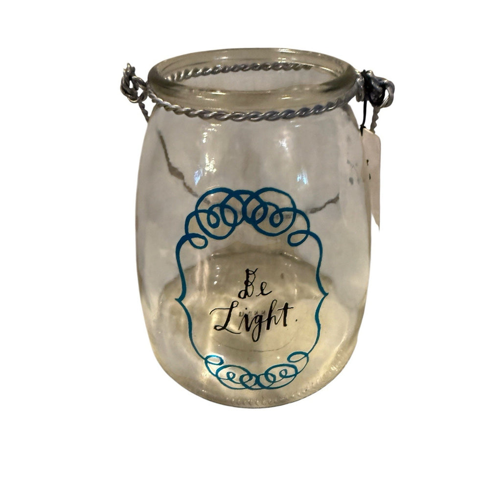 Rae Dunn Be Light Clear Glass Hanging Vase