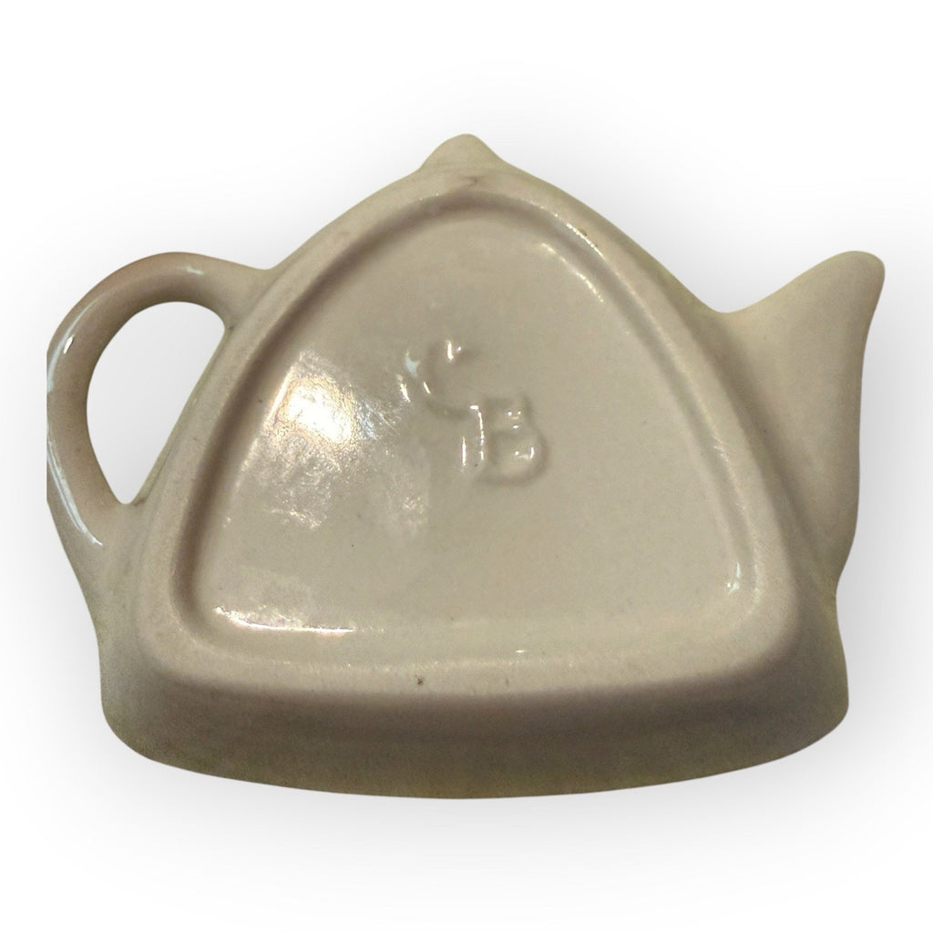 Lot Of 3 Vintage CB Tea Bag Holder Rest Anthropomorphic Faces Kitschy Ceramic