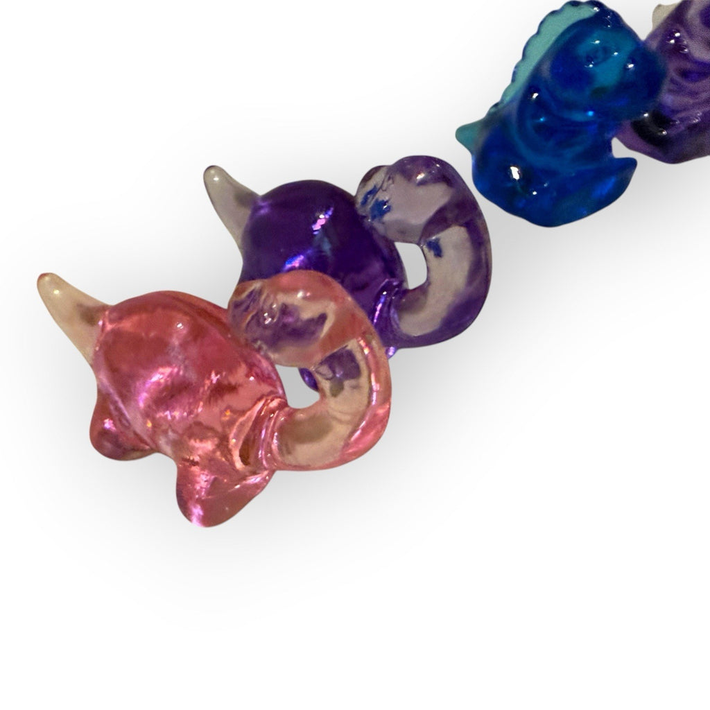 44 Dinosaur Figures, Resin 0.9-1.9 inches, Pastel Multi-color