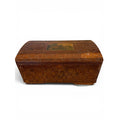 Vintage Hand Carved Wooden Jewelry/Keepsake Box-Floral Carved With Mirror Lid