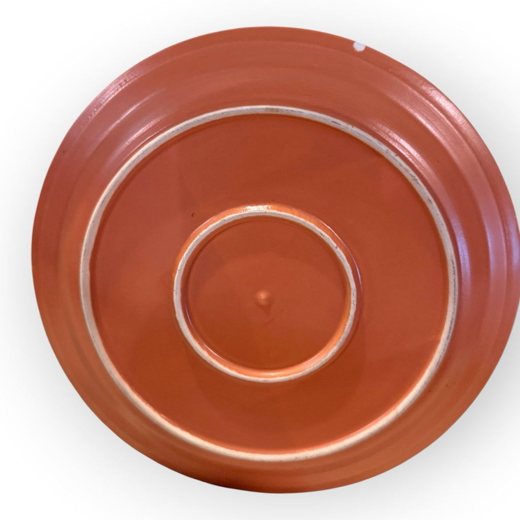 Vintage HIMARK WINE COUNTRY Salmon with Grape & Leaf Design Ceramic Plate 9.25"