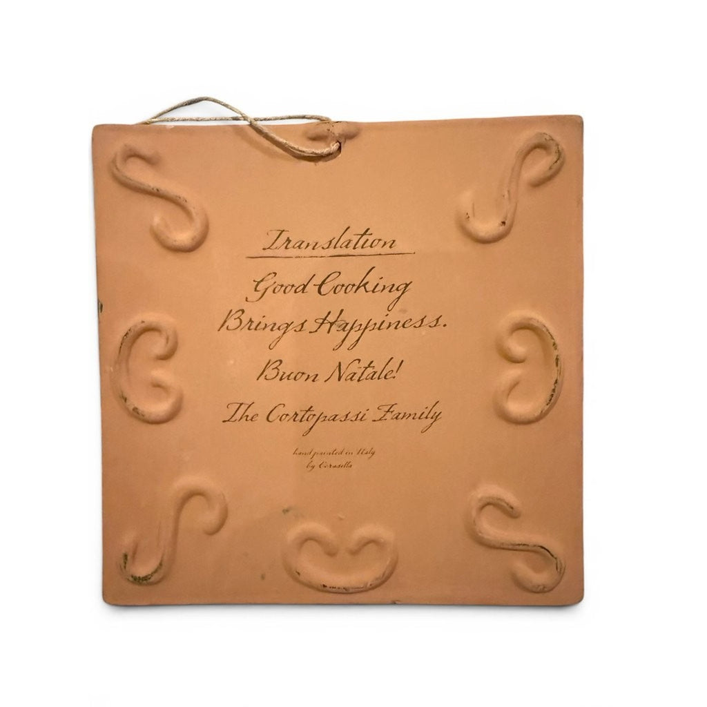 Italian Proverb Ceramic Wall Plaque