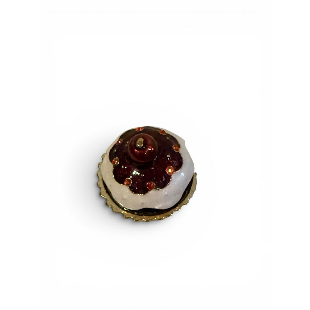 Jeweled Cup Cake Ciel Trinket Box Hand Set with Swarovski Crystal
