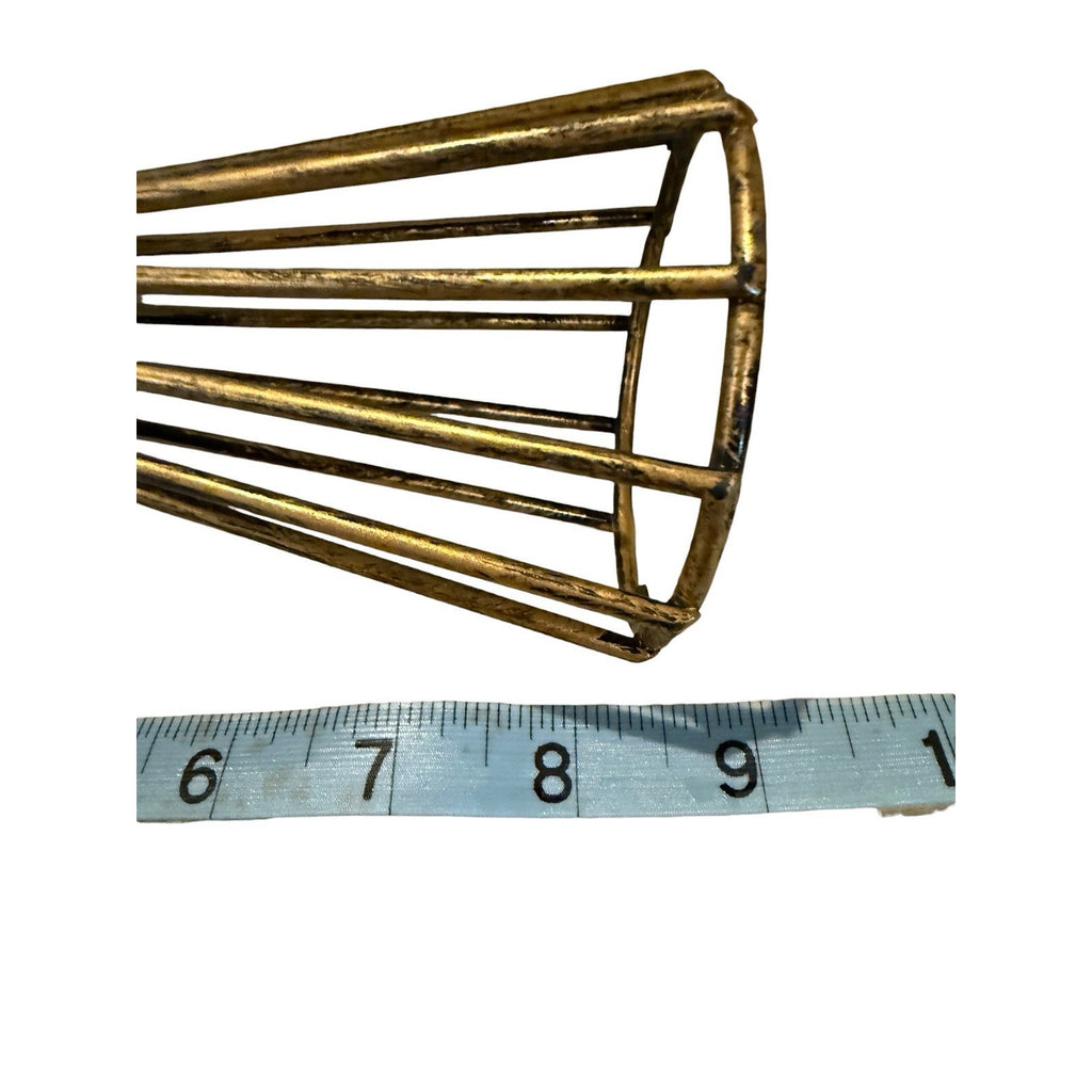 WIRE WHEAT COPPER CANDEL HOLDER METAL WIRED HARVEST 9 INCH