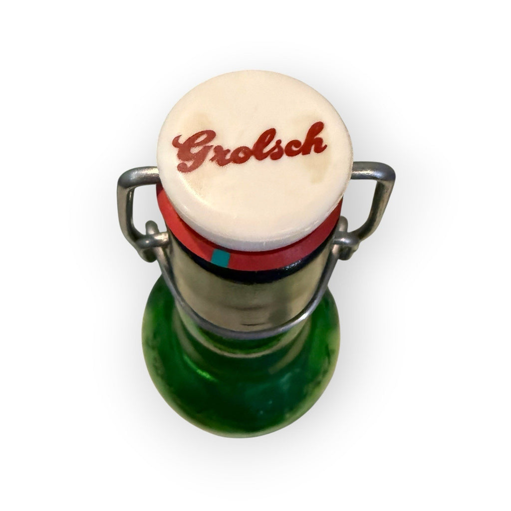 Vintage Grolsch Beer EZ Cap Emerald Green Glass Bottle