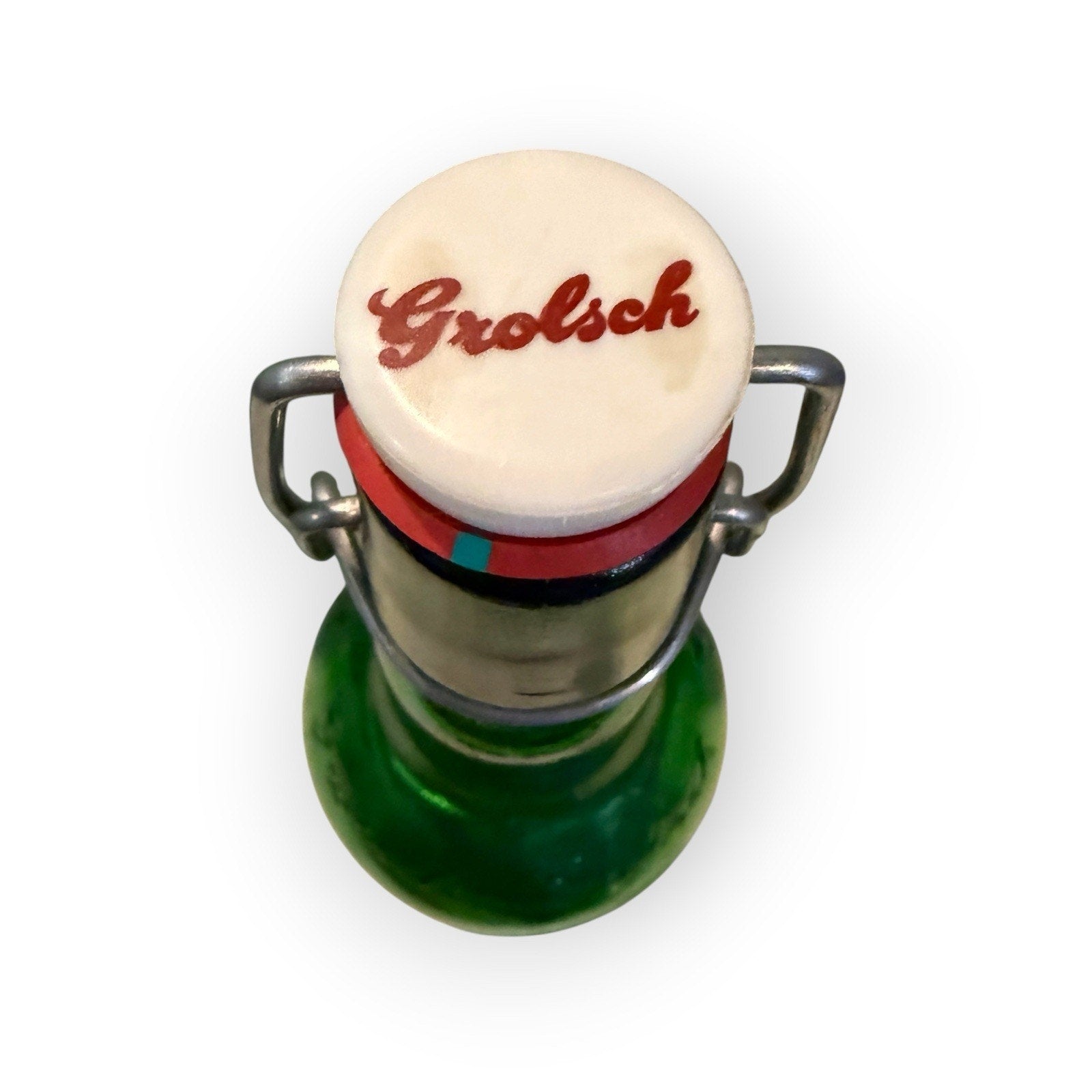 Vintage Grolsch Beer EZ Cap Emerald Green Glass Bottle