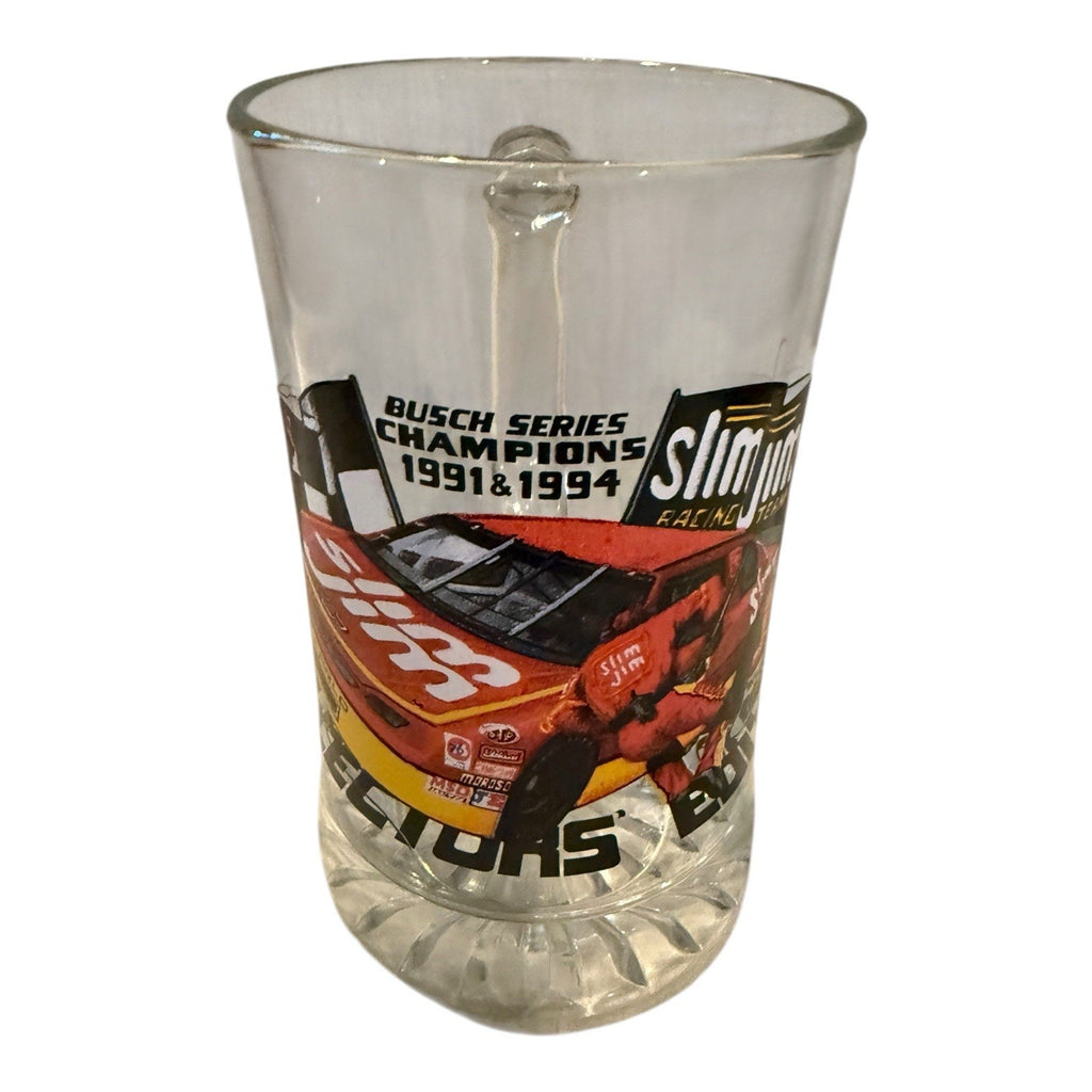 Vintage 1996 Slim Jim racing Collectors Mug Glass Limited Edition NASCAR