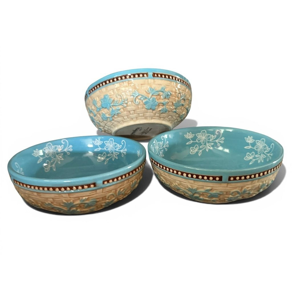 Temptations by Tara Floral Pattern Ceramic Bowls