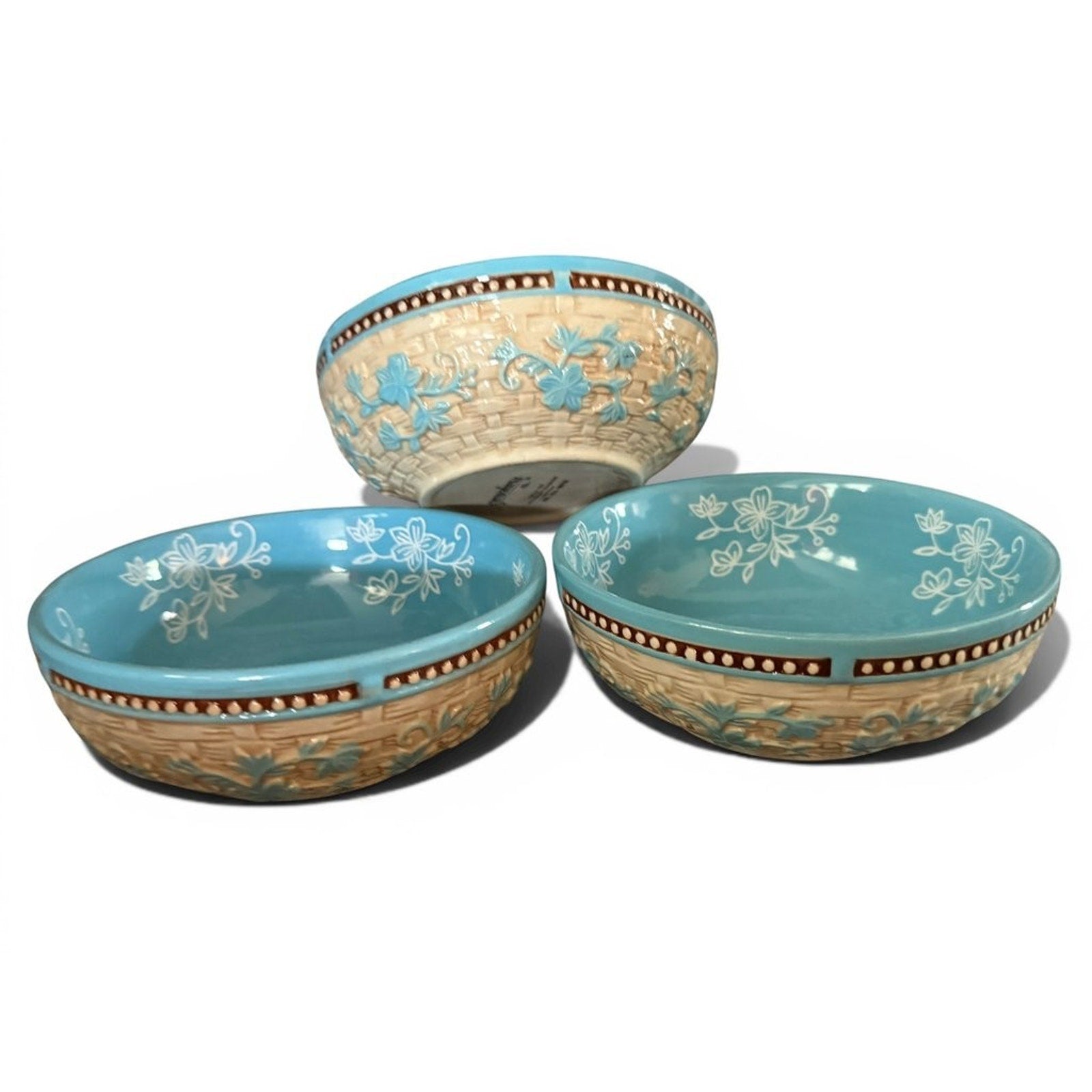 Temptations by Tara Floral Pattern Ceramic Bowls
