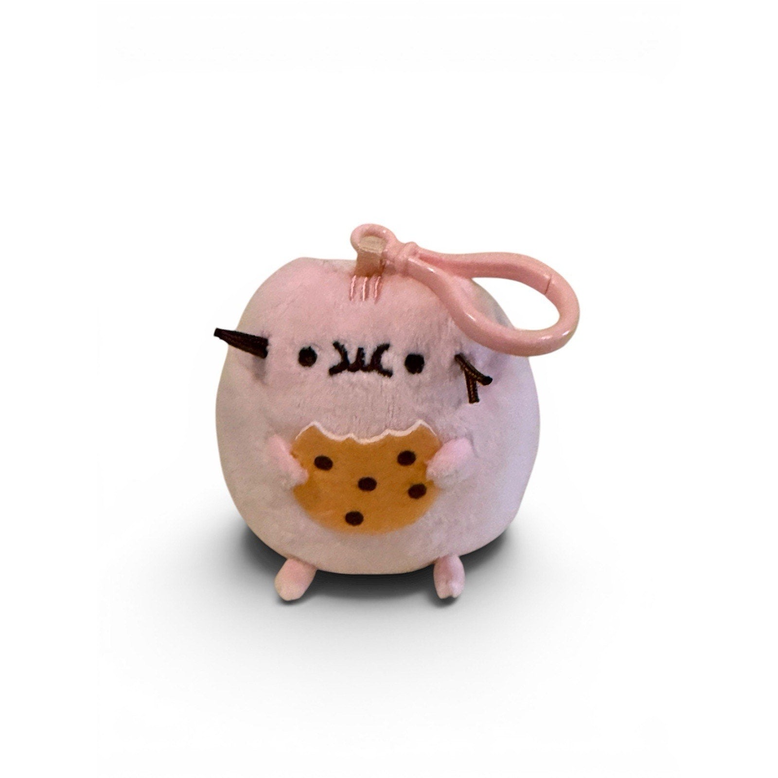 Pusheen Mystery Plush Pink Clip On Eating Chocolate Chip Cookie Spin Master 2024