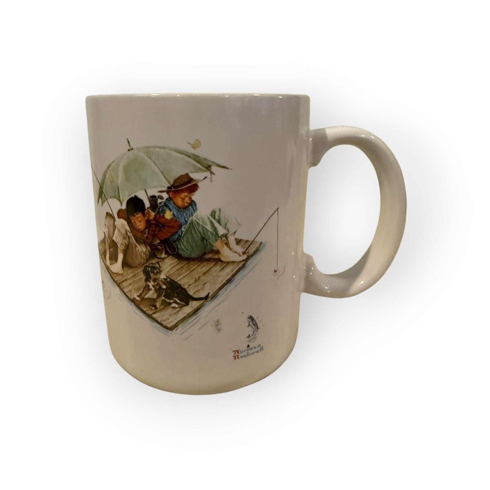 1987 Museum Collections, INC. Fisherman's Paradise by Norman Rockwell Mug
