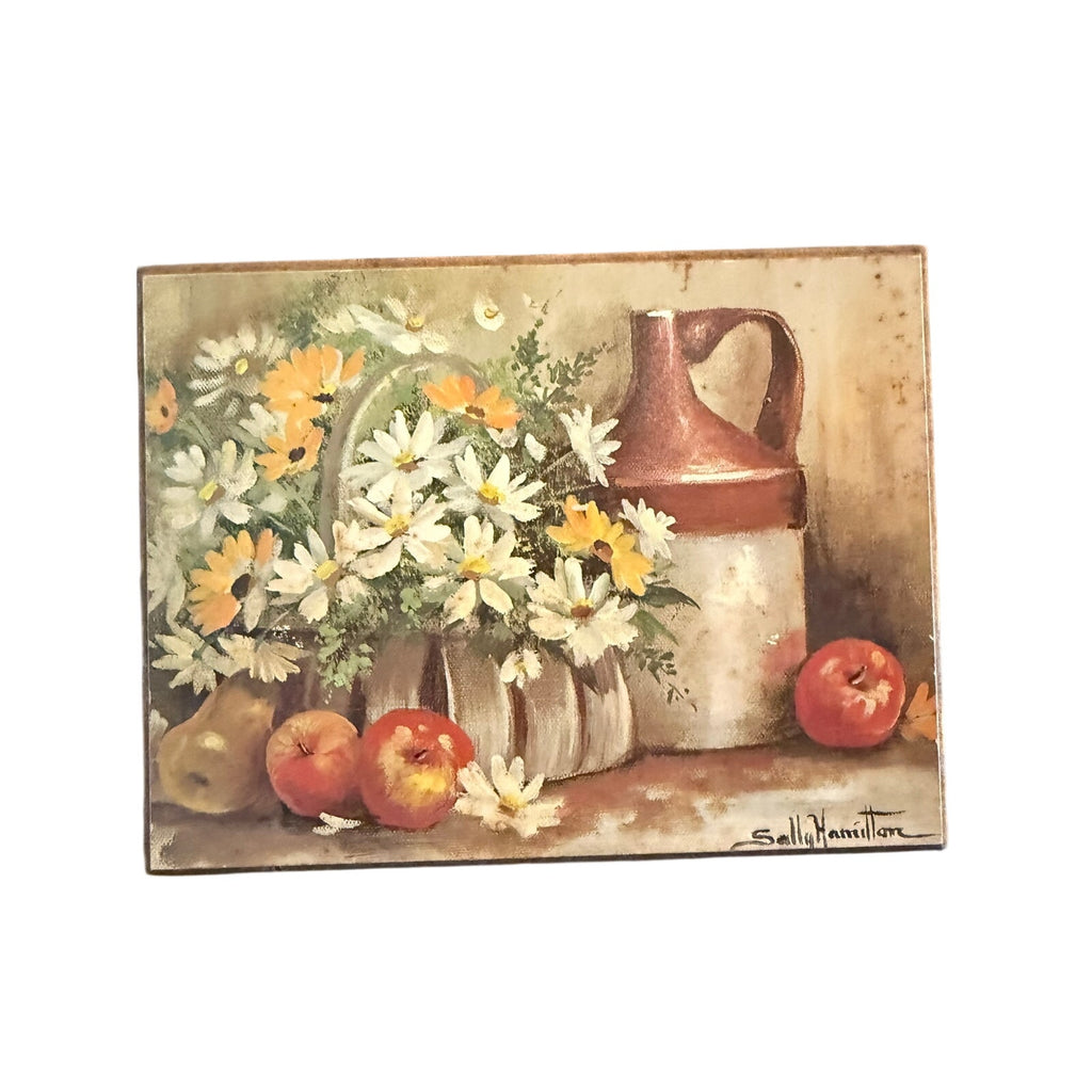 Elegant Vintage Sally Hamilton Floral Still Life Art Print Set