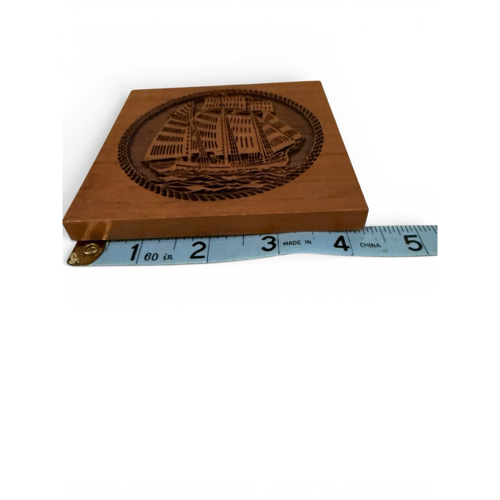 Solid American Walnut Wood Laser Works Ship Sea Nautical