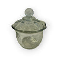 Vintage Anchor Hocking Savannah Clear Glass Sugar Bowl Floral Pattern