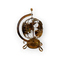 Vintage Copper Music Box Sculpture Rotating Globe Winds and plays music