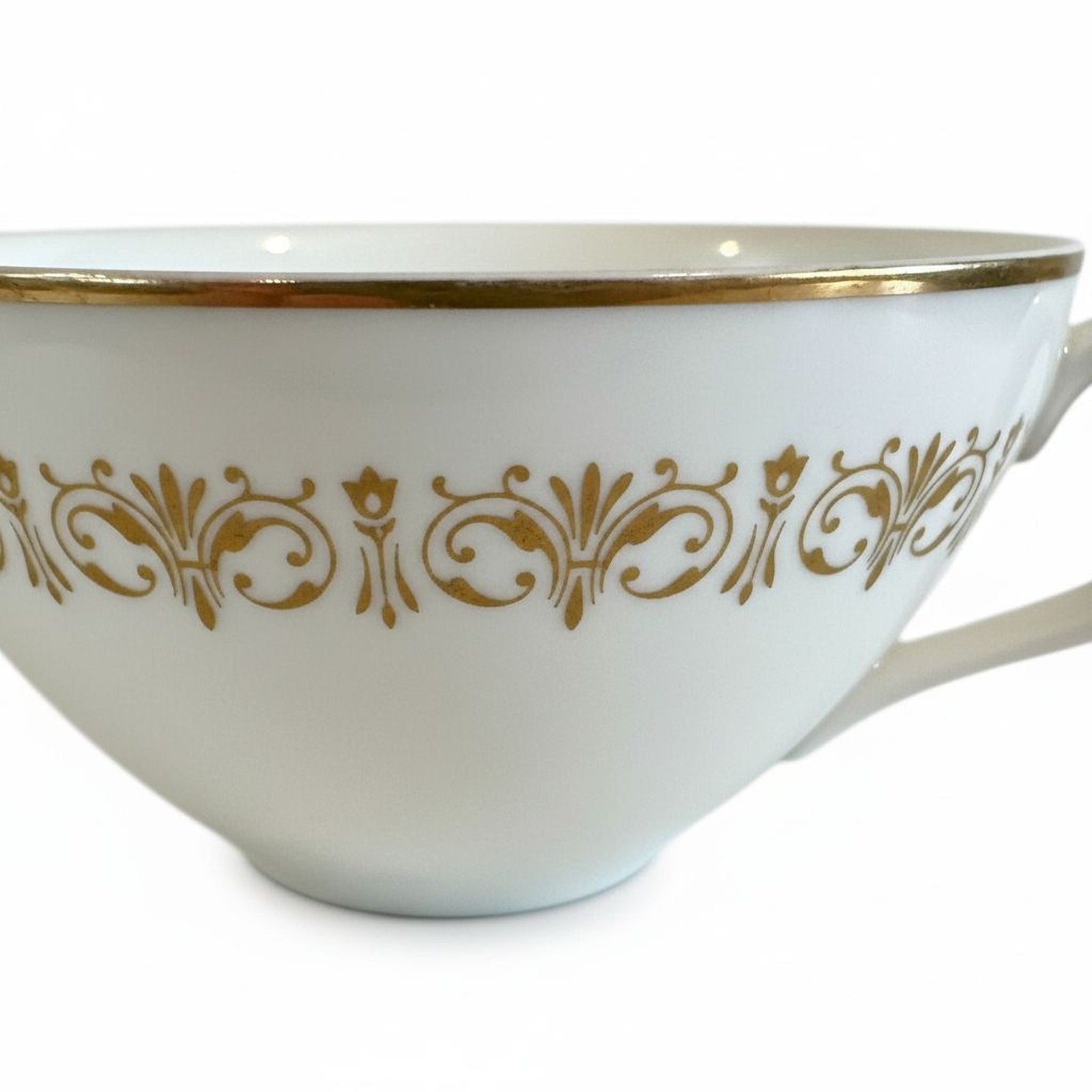 Porcelain Coffee Cups | Elegant Sheffield Imperial Gold 504 Pair of Fine China Mugs