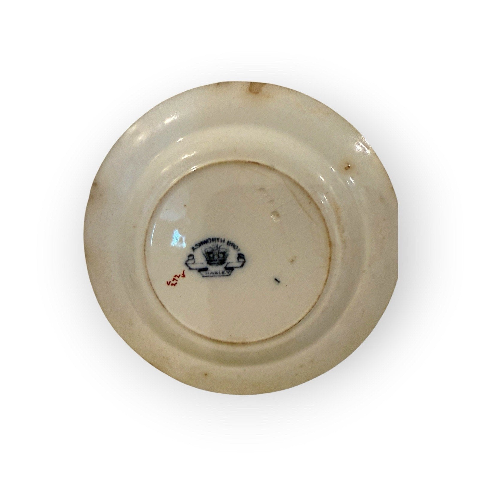 VINTAGE ENGLISH ASHWORTH BROS PORCELAIN PLATE - HANLEY- ORIENTAL FLORAL & BIRD
