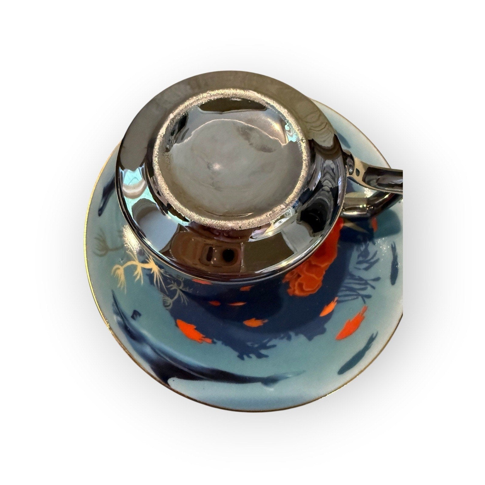 Reflection Cup with Saucer Aquatic Ocean Theme NIB