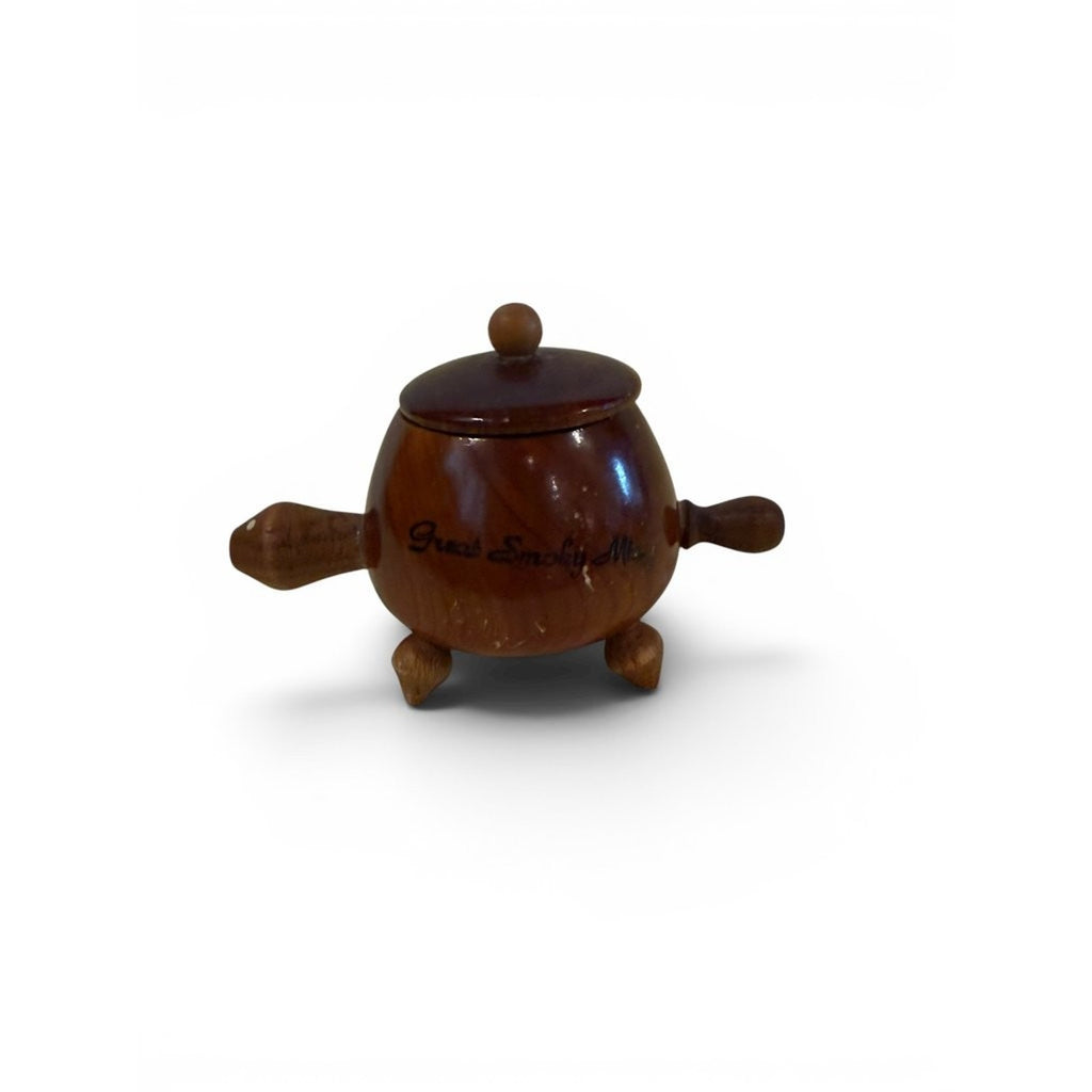 Vintage Wooden Turtle-Shaped Container