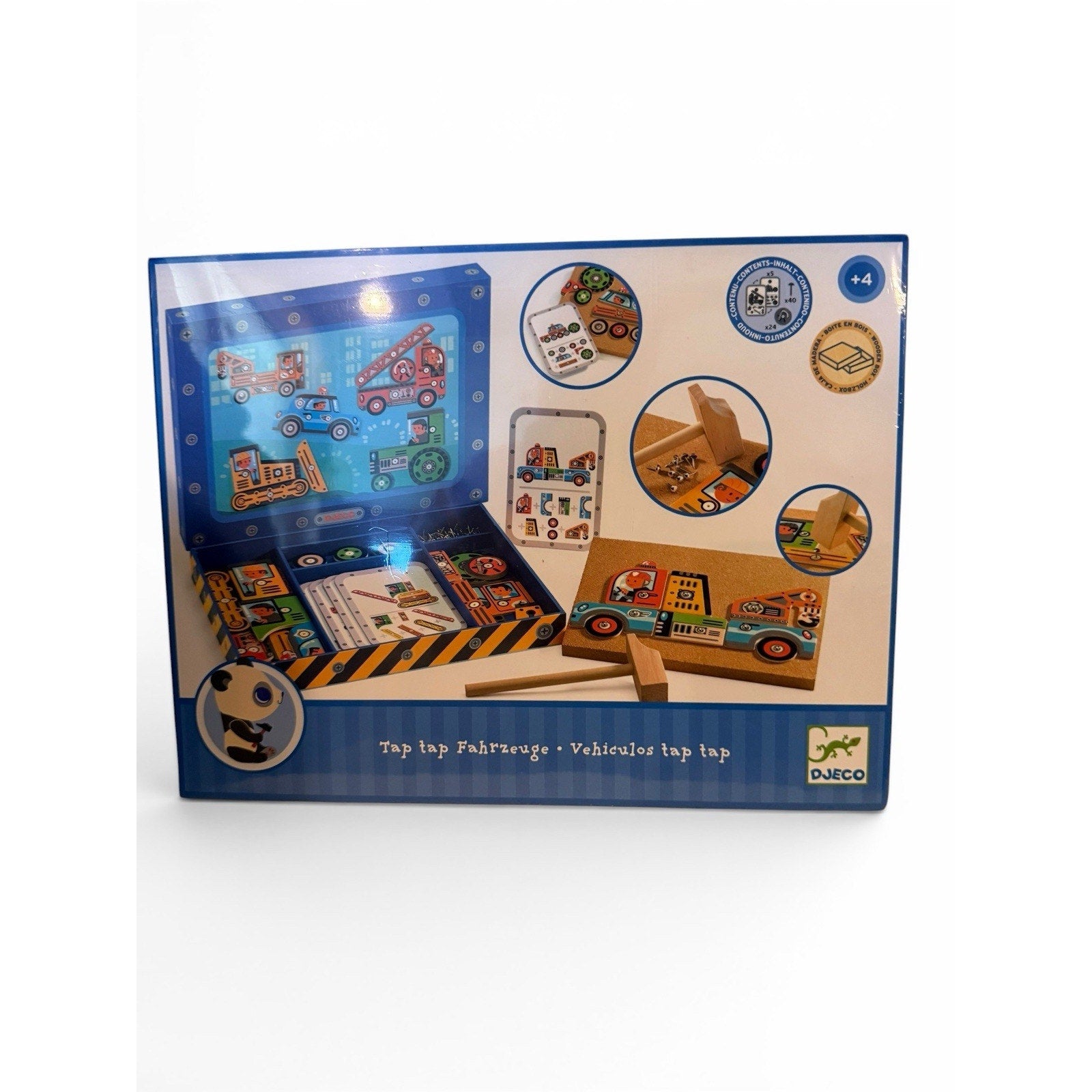 Wooden Figure Making Kit Djeco Vehicles Dj06641, Blue/Brown, 0.82 G