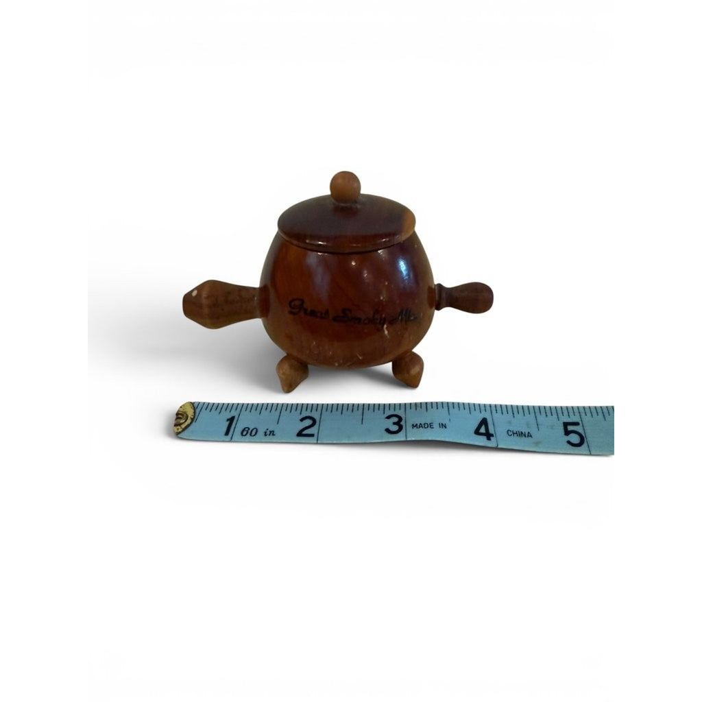 Vintage Wooden Turtle-Shaped Container