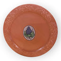 Vintage HIMARK WINE COUNTRY Salmon with Grape & Leaf Design Ceramic Plate 9.25"