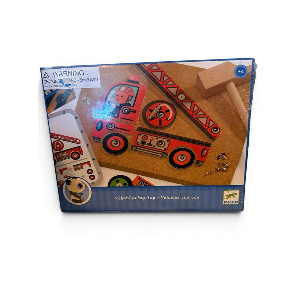 Wooden Figure Making Kit Djeco Vehicles Dj06641, Blue/Brown, 0.82 G