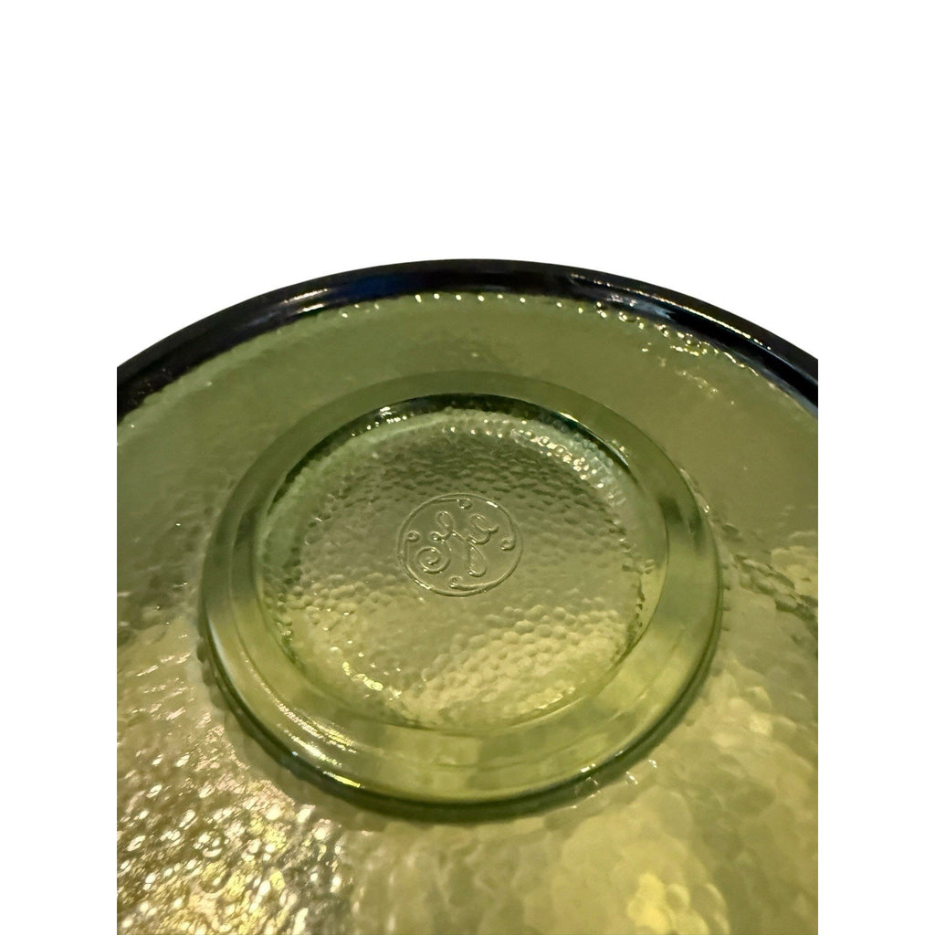 Vintage General Electric Avocado Green Glass Stand Mixer Bowl Textured